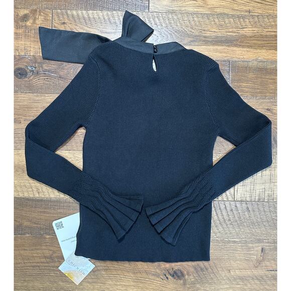 Chic Wish Long Sleeve Shirt with Bow - Picture 2 of 5